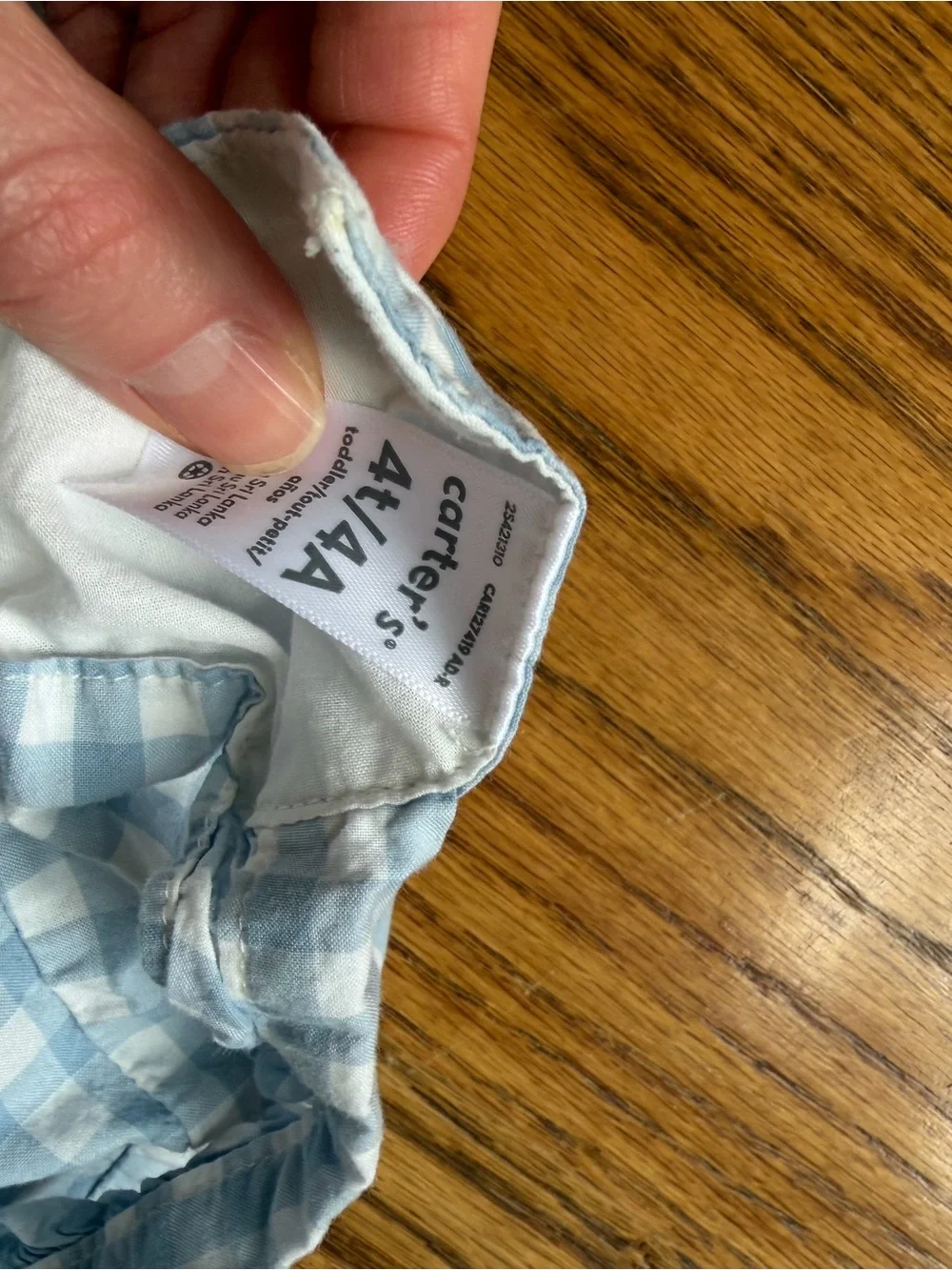 Carter's Light Blue and White Gingham Tiered Sundress